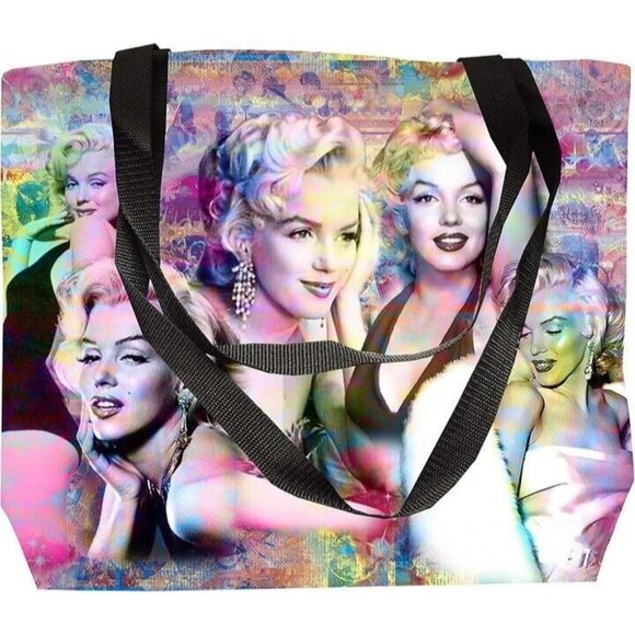 Marilyn Monroe Handbags - New Collage Marilyn Monroe Tote Bag Large Shoulder Shopping Gift Photos Pink NIP